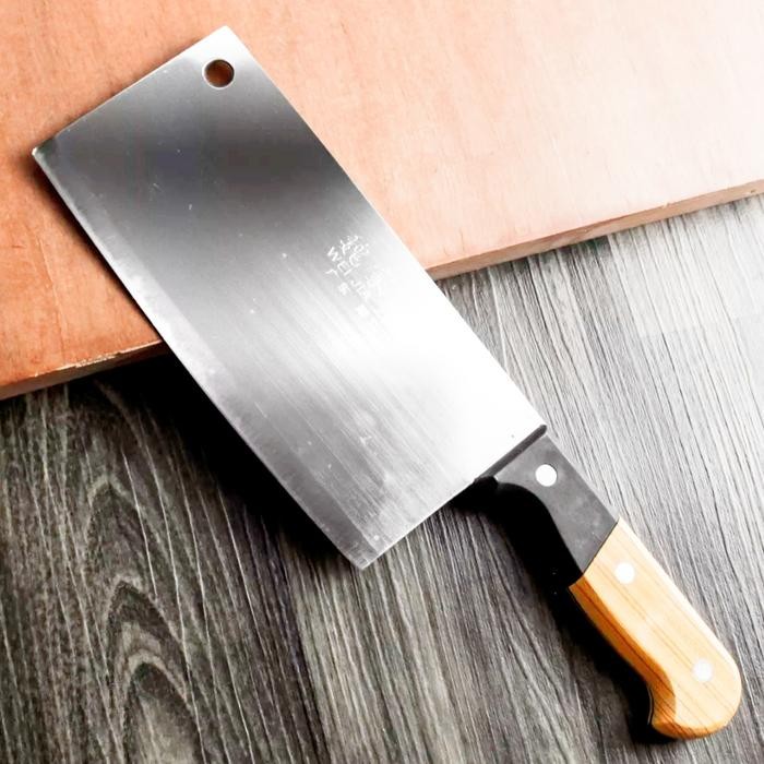 PISAU DAGING STAINLESS GAGANG KAYU