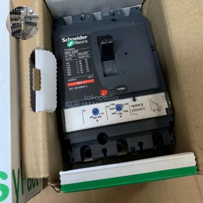 Unik Mccb Breaker Schneider Nsx250F Nsx250 F 3P 250A Schneider 36Ka