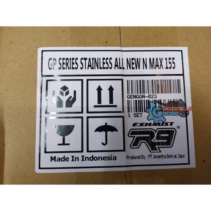 Knalpot R9 GP Series All New Nmax 155 2020 Stainles Fullsystem Ori