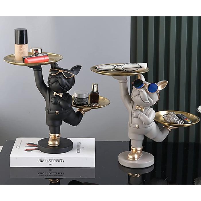 Jual [READY] Patung Anjing Tray Hiasan Meja Tamu / French Bulldog Figurine EB A22