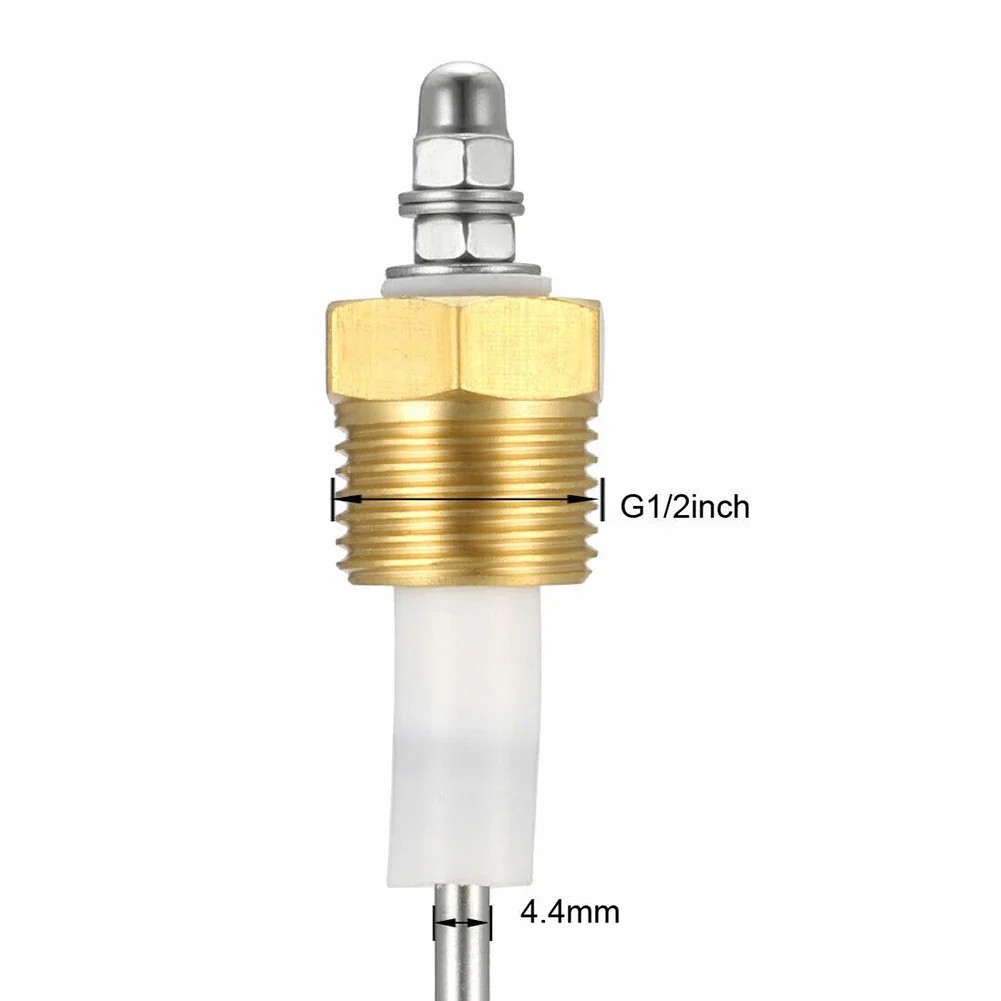 G1/2" Water Level Pin Liquid Indicator Electrode Probe Brass Iquid Level Electrode Tips 4.4x342mm F 