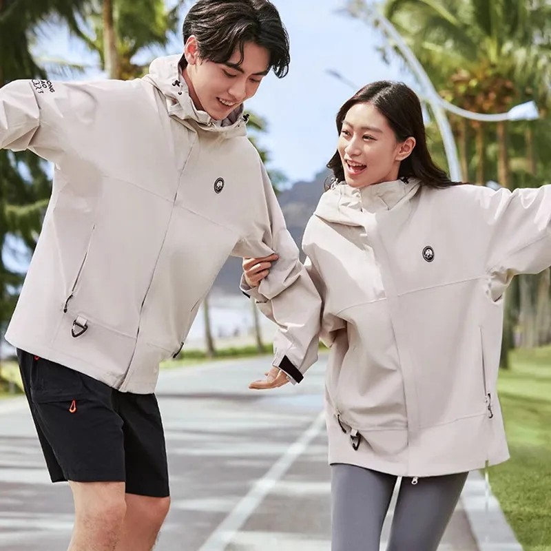 GOLDEN CAMEL Hiking Jackets Women Waterproof Hard Shell Single-layer Jacket for Men Windproof Windbr