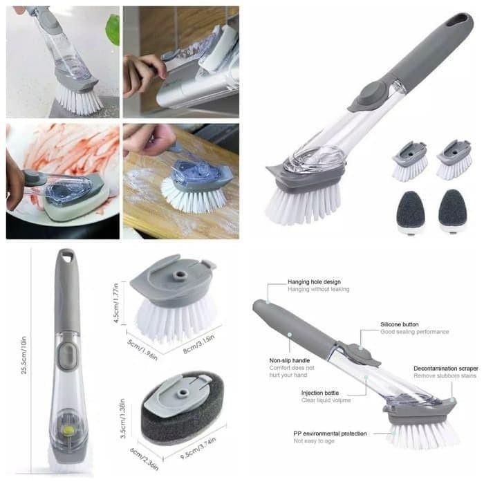 Alat Sikat Sabun Cuci Piring Dan Panci Dispenser Sabun Otomatis Gratisongkir