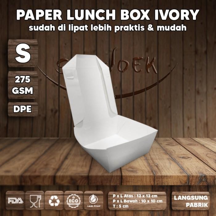 

(Expert) KOTAK LUNCH BOX PAPER PUTIH PAPER LUNCH BOX IVORY TEBAL
