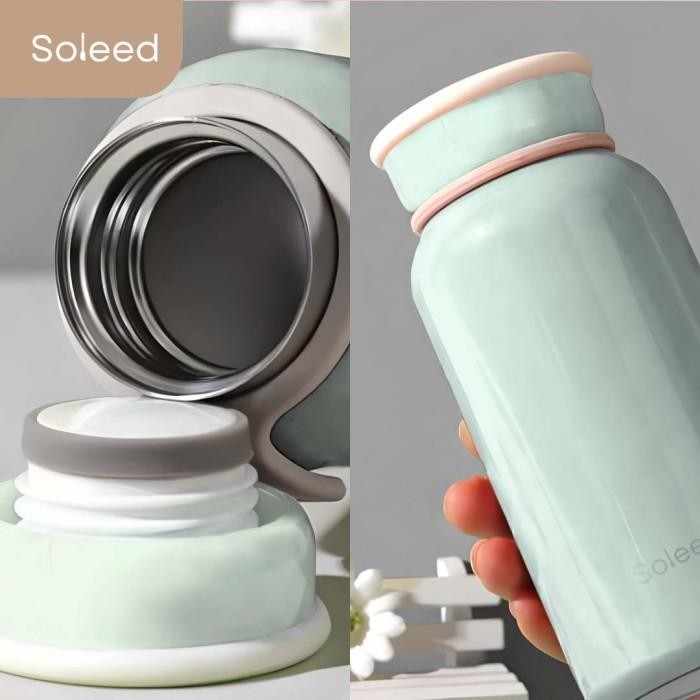 

(Expert) SOLEED Tumbler Kopi Teh Botol minum Latte Insulated Double wall LT22