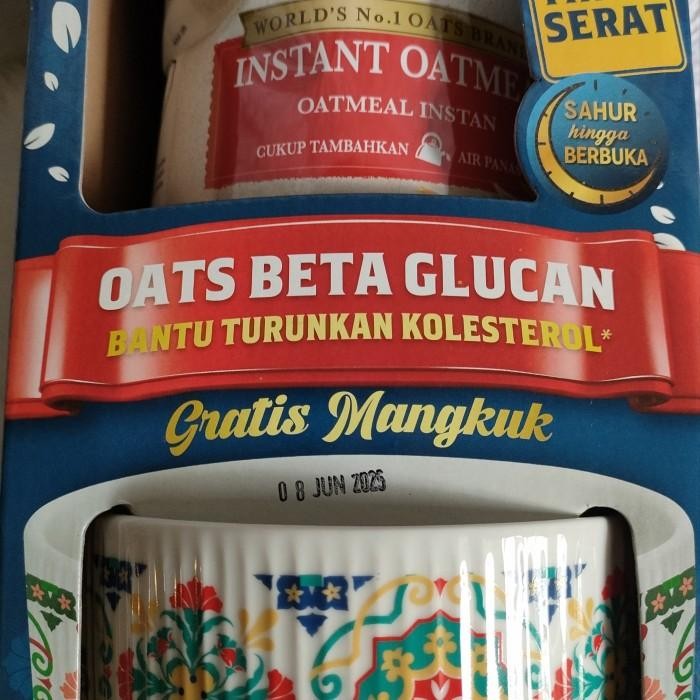 

(Allthebest) Quaker Instant Oatmeal 800 gr Bonus Mangkuk Cantik