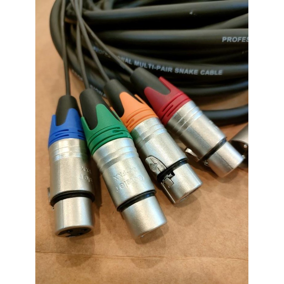20 Meter Kabel Snake Isi 4 Lengkap+Konektor Male To Female