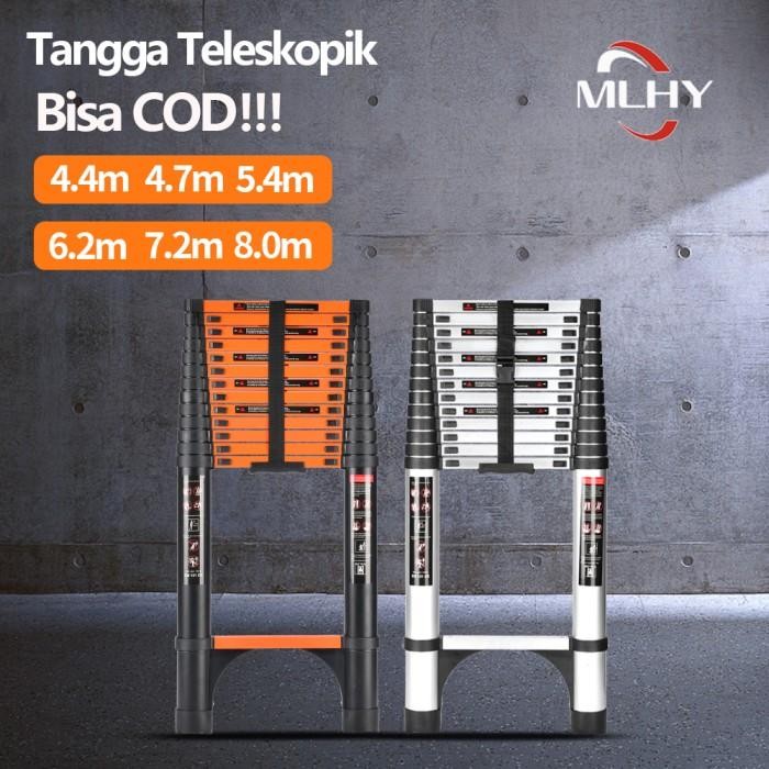 

Terlaris Mlhy Tangga Lipat Aluminium Teleskopik 4.4M-8M Single Telescopic Ladder Kualitas