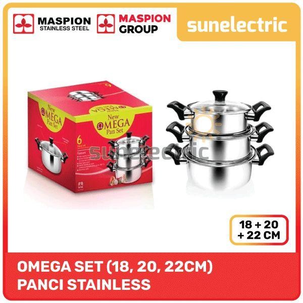 Maspion Panci New Omega Set Stainless Steel - Silver