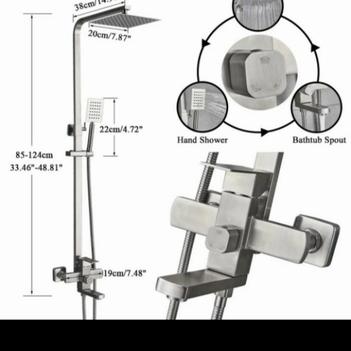 Bagus Shower Tiang Panas Dingin Carlo Fiotini Stainles Sus 304