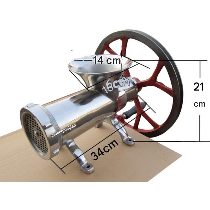 Gilingan Daging Manual Stainless Steel 304 Meat Mincer Ukuran 32