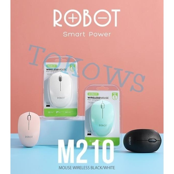 Mouse Wireless Robot M210 2.4G Wireless Optical Mouse USB