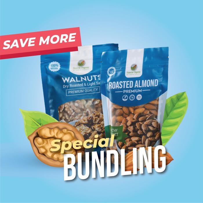 

Special Bundle Roasted Walnut 250Gr Dan Roasted Almond 150