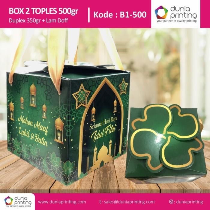 

(Expert) Box Toples Lebaran - Bahan Duplex 350 grm +laminate +free pita +stiker