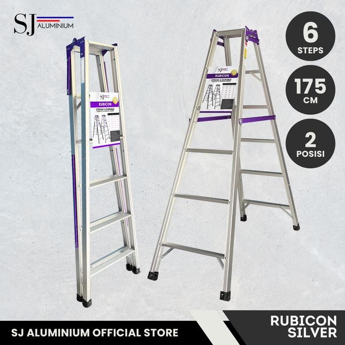 

Terlaris Rubicon - Tangga Lipat Aluminium Jumbo & Multifungsi - Strong Aluminium Ladder - 1,75 Meter