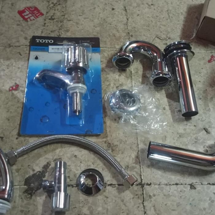 Unik Wastafel Toto Lw230J Komplit/Tempat Cuci Tangan Toto Lw 230 J Asli