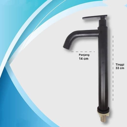 Limited Kran Wastafel Bambu Mangkok Stainless Hitam Black Keran Cuci Tangan