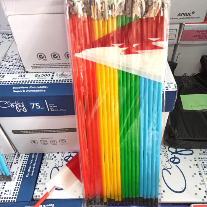 

Terlaris Bendera Tangkai Merah Putih ( dengan Peluit ) isi 20 pcs SALE