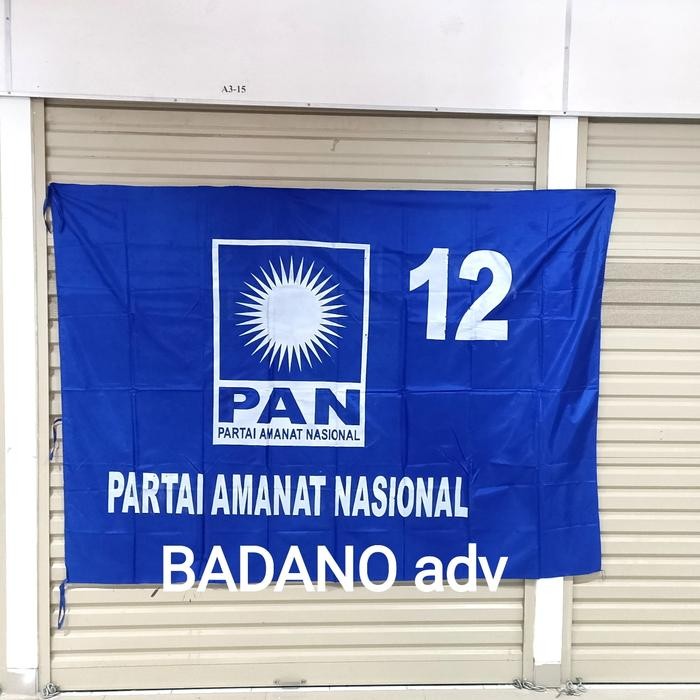

Terlaris bendera partai PAN uk 200 x 300 cm SALE