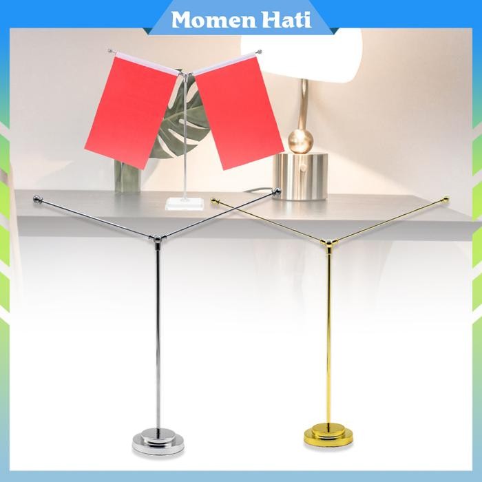 

Terlaris Stand Tiang Bendera Meja Kecil Logam/Stand Bendera Tipe Y Dua Bendera SALE