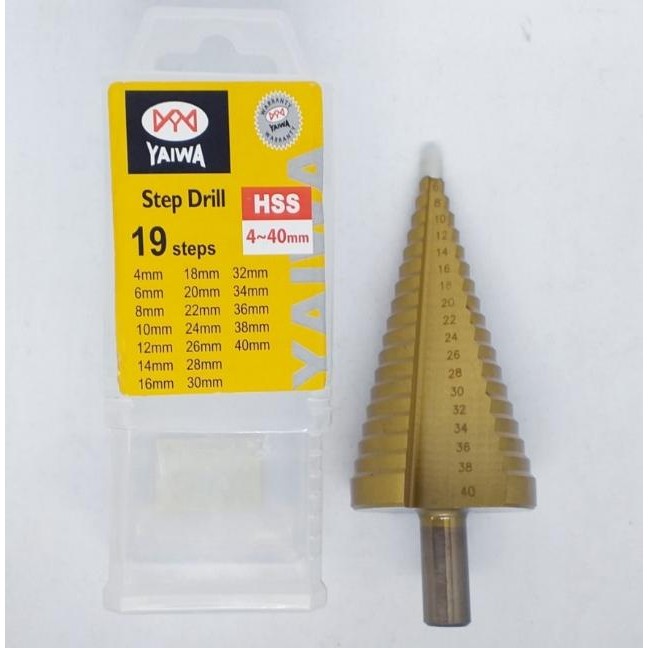 Ready Stock Yaiwa Mata Bor Step Drill 4-40 Mm Mata Bor Pagoda Hss 4 40Mm Yaiwa