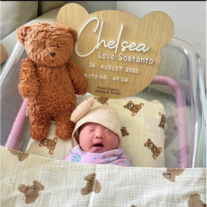 CHELSEA HOSPITAL BOARD Papan Nama Bayi Kelahiran Baby