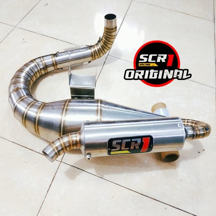 PREMIUM Knalpot Vespa PX PS EXCLUSIVE SUPER EXCELL buang kiri Scr1 racing