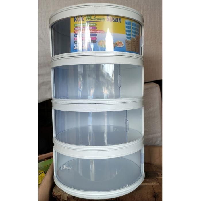 PREMIUM Rak makanan tudung saji tempat makanan rak susun 4 rak penyimpanan