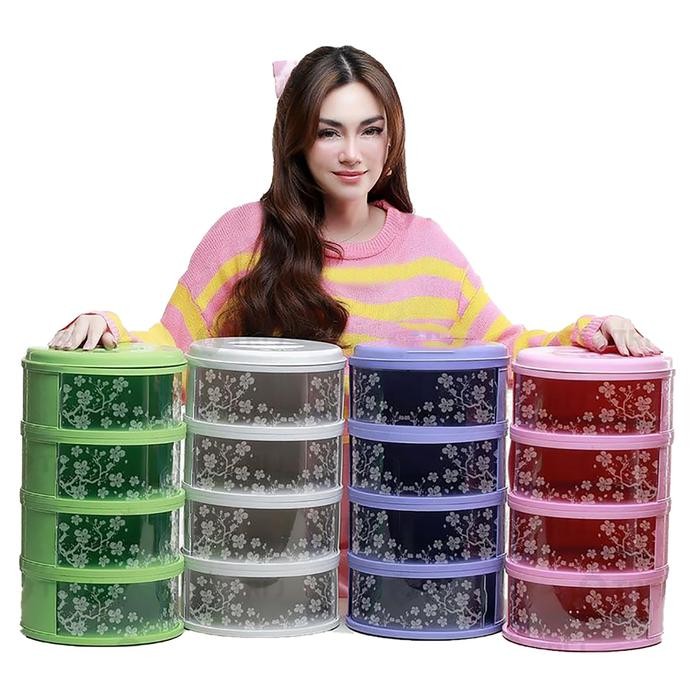 PREMIUM COD Joy KTB Tudung Saji 4 susun sakura edition tudung saji cantik dengan motif sakura