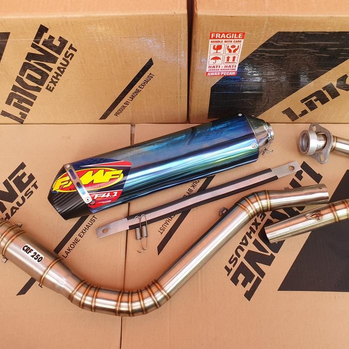 PREMIUM KNALPOT RACING FMF BLUE LONG HONDA CRF230 CRF 230F 250L 250 RALLY 250L