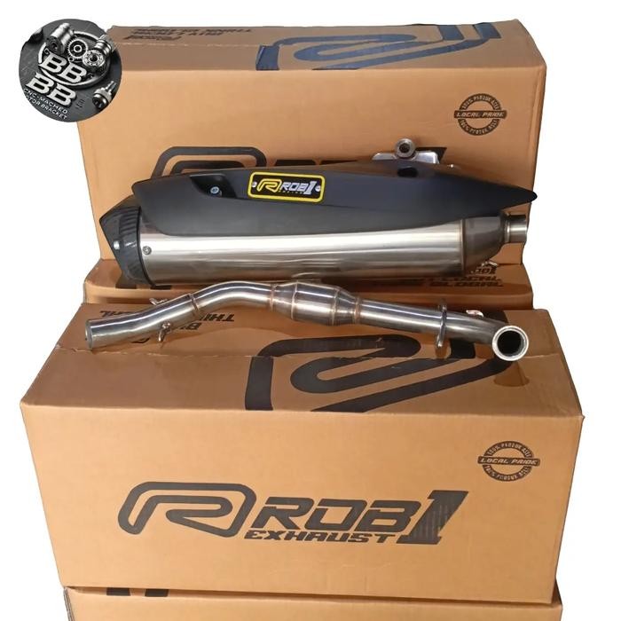 PREMIUM Knalpot ROB1 Racing untuk nmax new, nmax old dan nmax turbo, aerox old, pcx 160,pcx 150