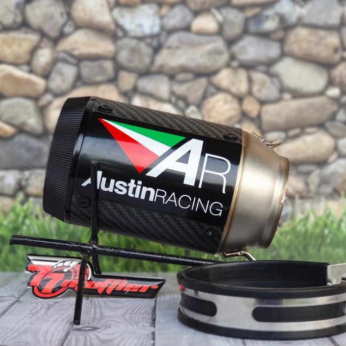 PREMIUM knalpot austin racing import carbon 61mm for zx25r zx6r zx636 R6