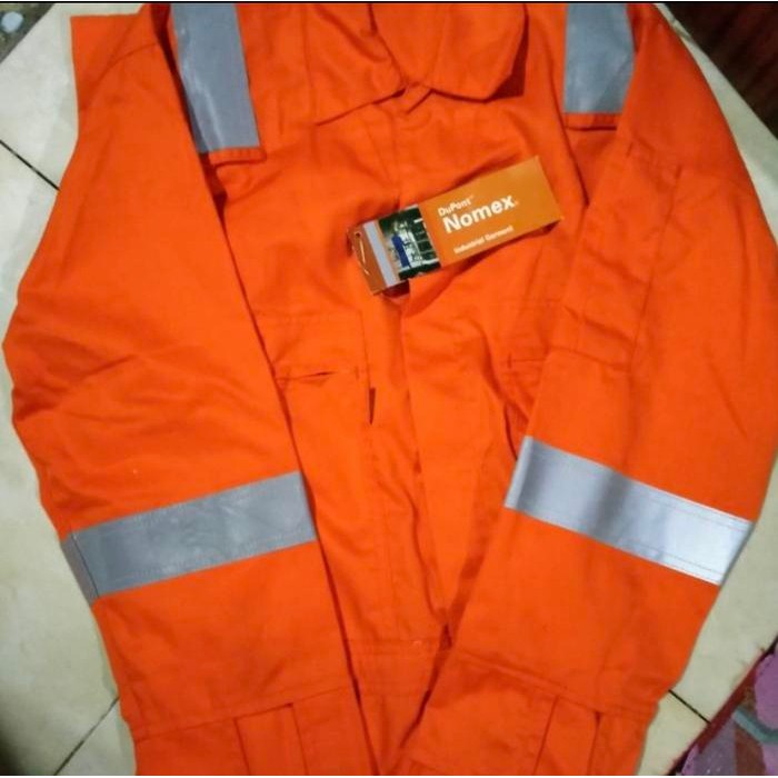 Coverall Nomex Dupont Orange Wearpack Nomex Dupont 6Oz