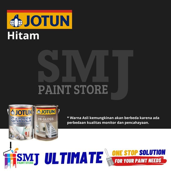 CAT MINYAK KAYU & BESI JOTUN ESSENCE HI GLOSS WARNA HITAM 0.9 L / 1KG