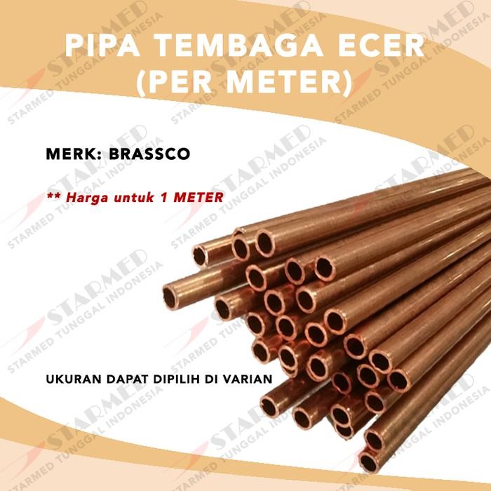 Brassco Pipa Tembaga Ecer Per Meter - Pipa AC Ecer