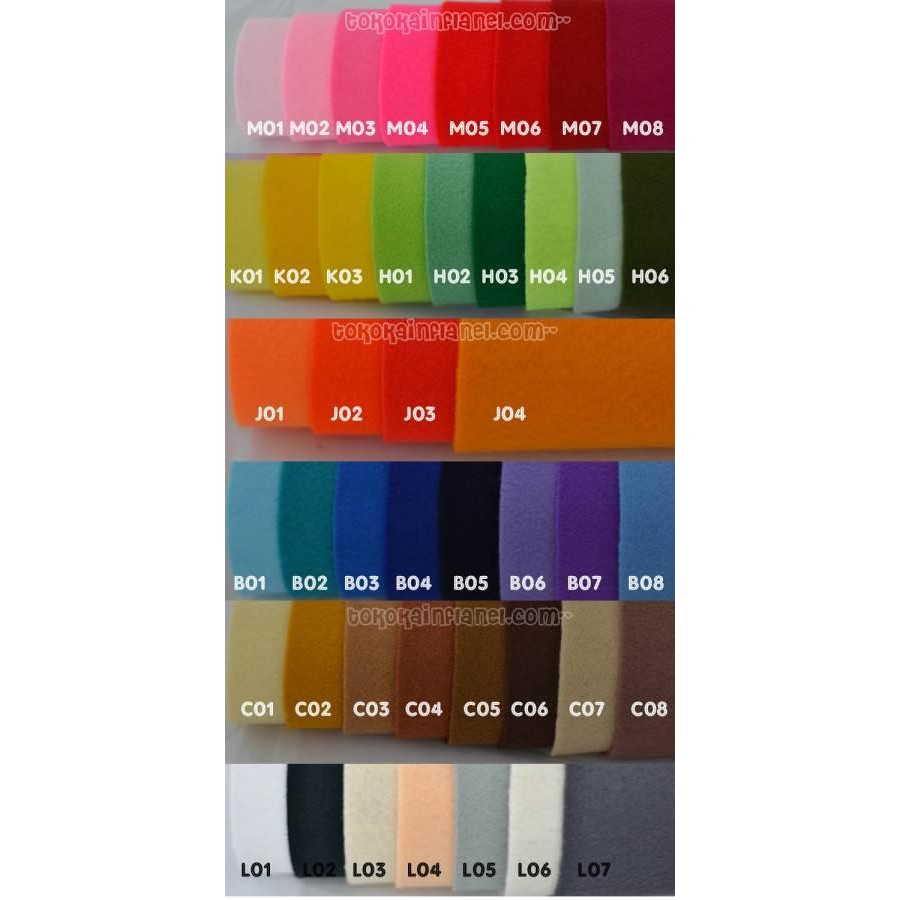 

PKFA4 PAKET KAIN FLANEL SERAT 1 WARNA UK. 22X23CM (TOTAL 44 WARNA)