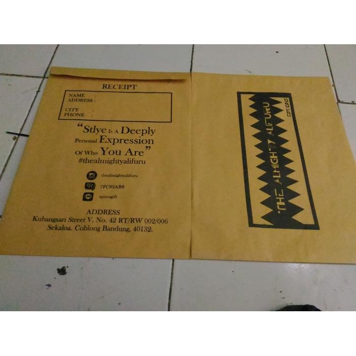 

Ready Stok PACKAGING/AMPLOP COKLAT PENGIRIMAN KAOS, KEMEJA DLL UKURAN 29 X 39