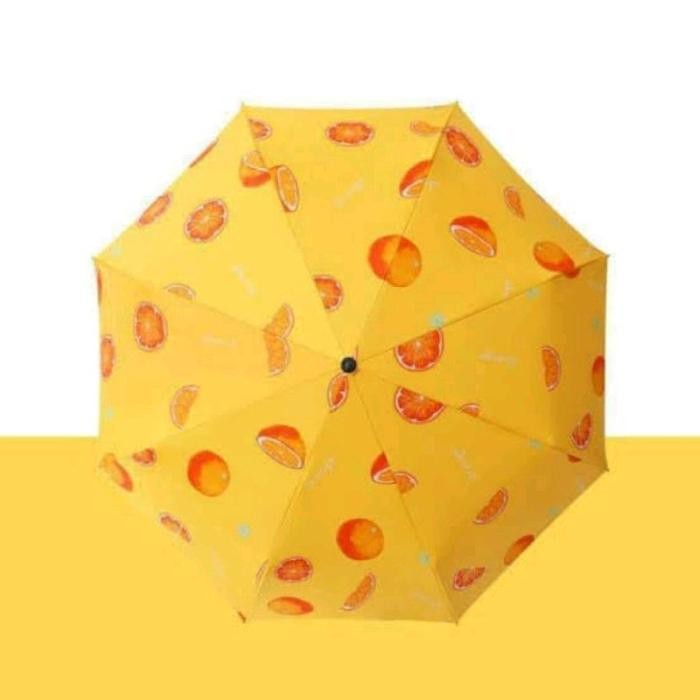 Payung Lipat Motif Buah Buahan Anti UV Payung 3D Merah