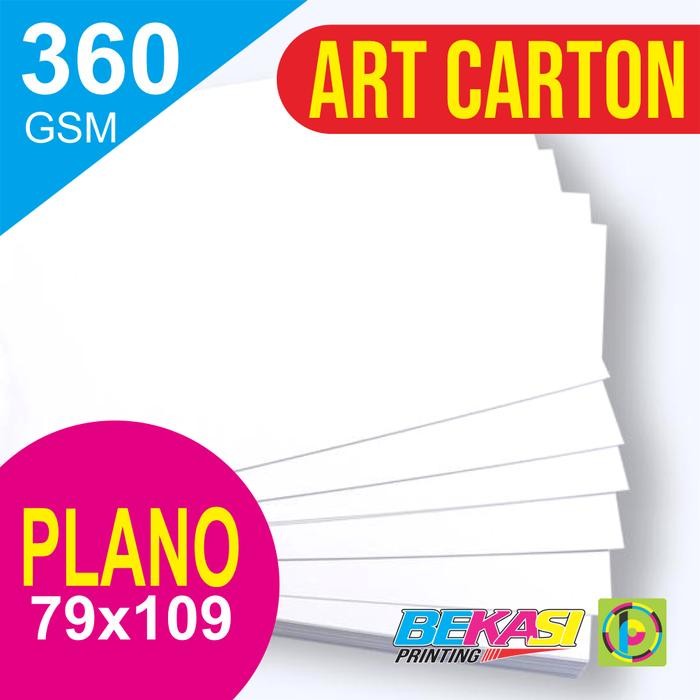 

12 Lembar Kertas Art Carton 350 gram Plano 79 x 109 cm