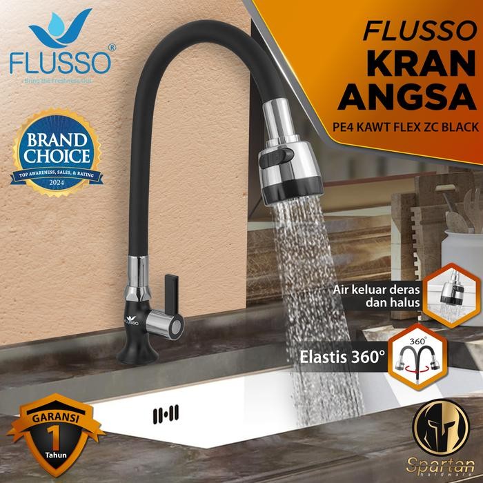 Flusso Kran Cuci Piring Flexible Kran Wastafel Sink Kran Air 12 Inch Keran Air Flusso 860