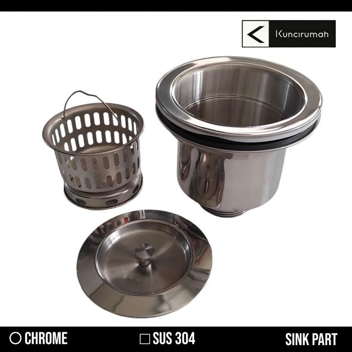 Avur Bak Cuci Piring Jumbo Afur Saringan Pembuangan Kitchen Sink Sus 304