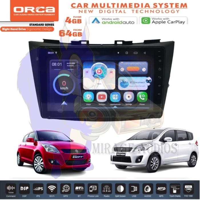 Head Unit Android 9 inch OEM Ertiga lama & Swift 2gb/32gb Voice Comand