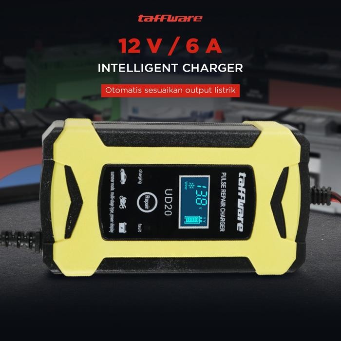 CASAN AKI MOTOR MOBIL CHARGER AKI MOTOR 12V 6A DIGITAL OTOMATIS