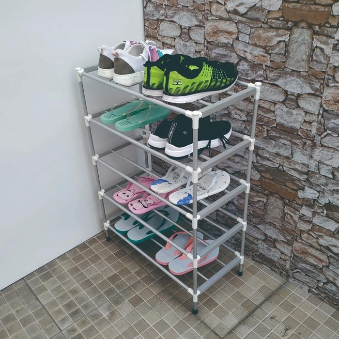 Rsb05 Rak Sepatu Aluminium / Lemari Sepatu Aluminium 5 Susun