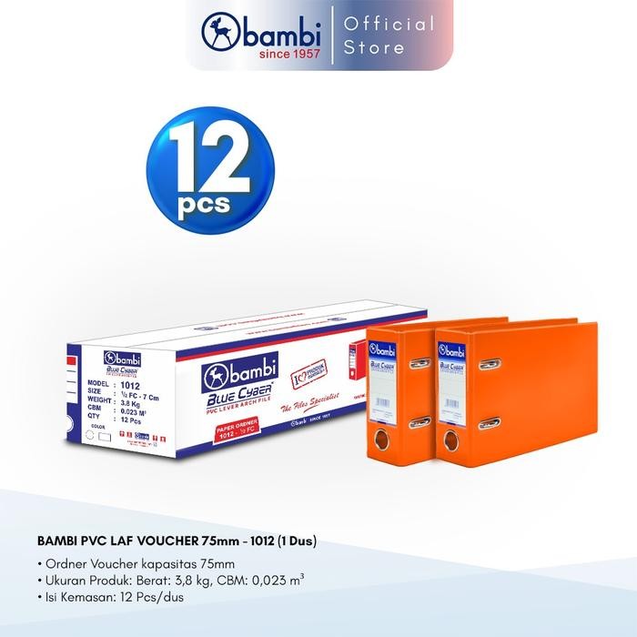 

1 Dus Bambi Lever Arch File Ordner Voucher All Color Jumbo Size 75 mm Original