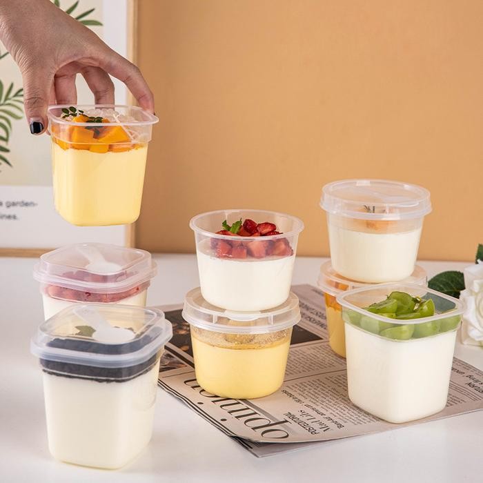 

Promo 10Pcs Premium Cup Sendok Dessert Cup Kotak Box Cake Kue Puding Jelly Berkualitas