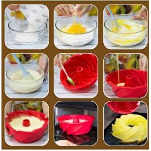 

Promo Cetakan Silikon Loyang Kue Coklat Puding Blade Spiral Dia.17X9 Cm Berkualitas