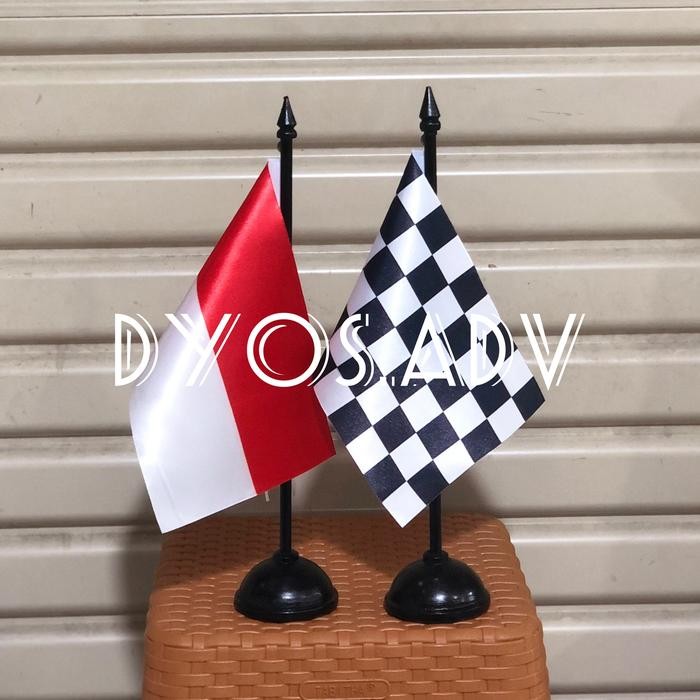

Terlaris bendera start finish + tiang kayu meja SALE
