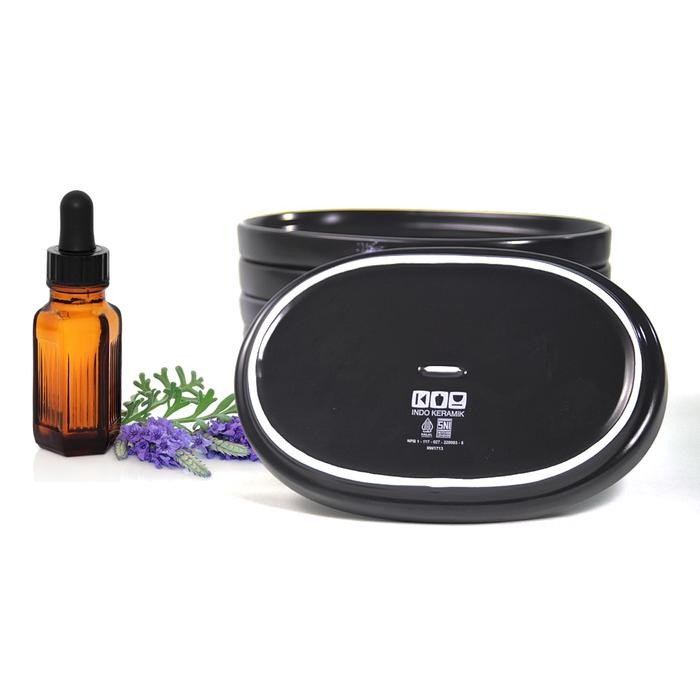 Oval Tray Stoneware 15.9Cm (1Pcs) Indo Keramik / Piring Oval / Piring Stoneware / Japanese Tableware