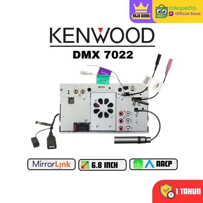 Terbaru Kenwood Dmx7022S Headunit Double Din Apple Carplay Android Auto 7 Inch - Bluetooth Original